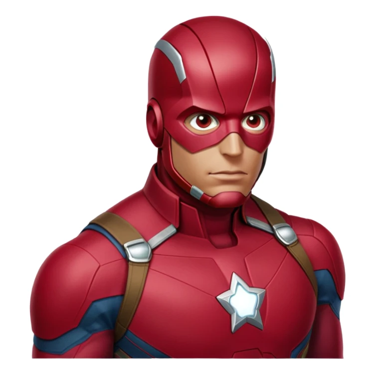 vision marvel half body with red face from captain america: civil war sticker