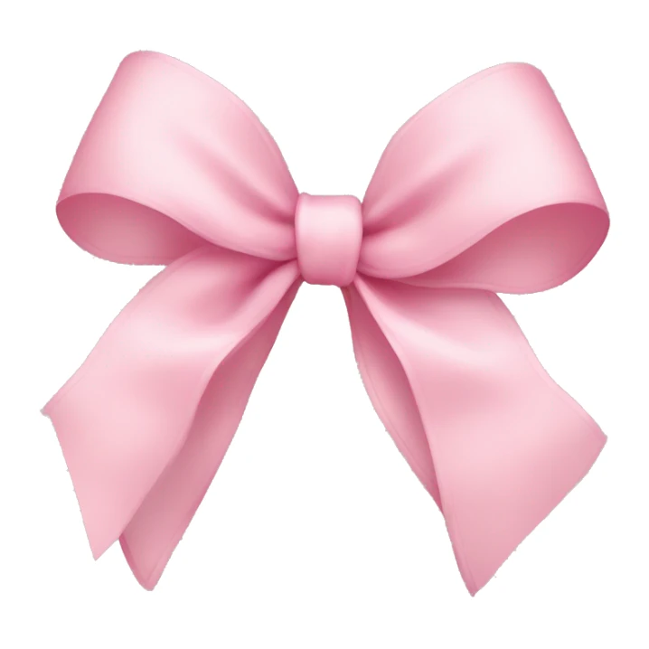 light pink ribbon bow sticker