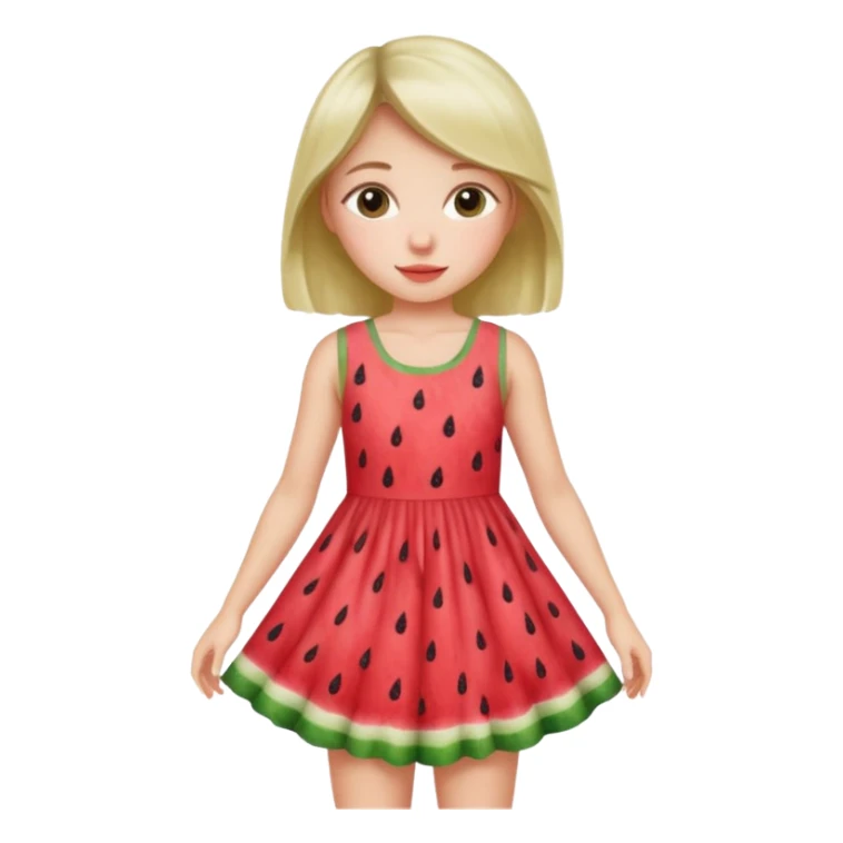 Kids in Fruit Clothes 
A girl in a watermelon dress with cute seed patterns.




































 sticker