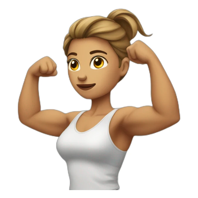 women show biceps sticker