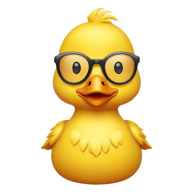dame un pato amarillo con lentes de sol sticker