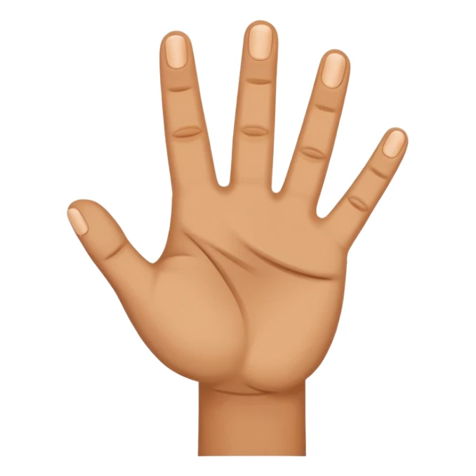 W hand sign 5 fingers sticker