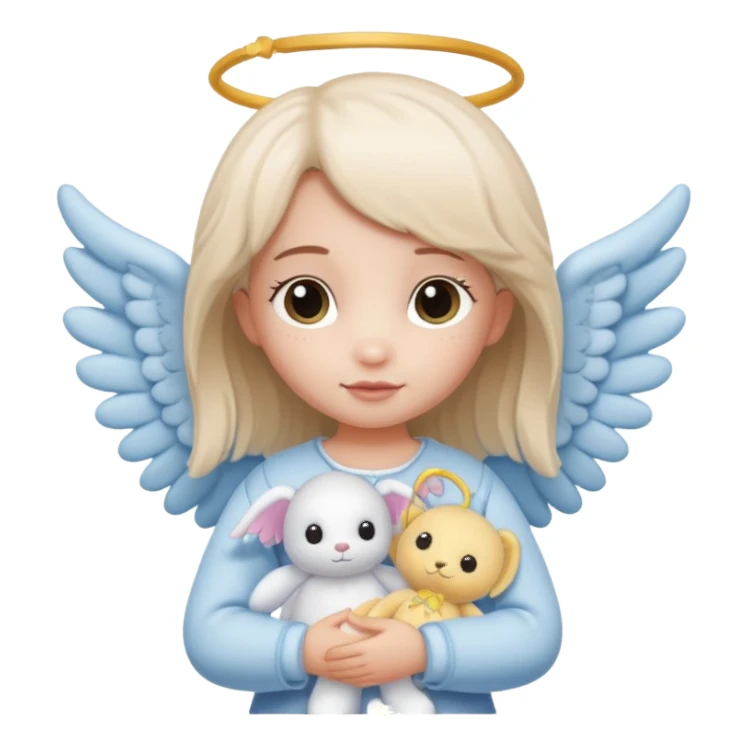 a mix of a jellycat and angel, stitch girlfriend sticker