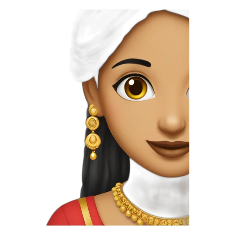punjabi earring girl sticker