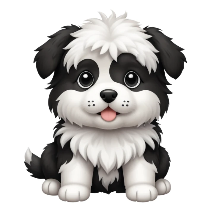 Puppy York black and white sticker