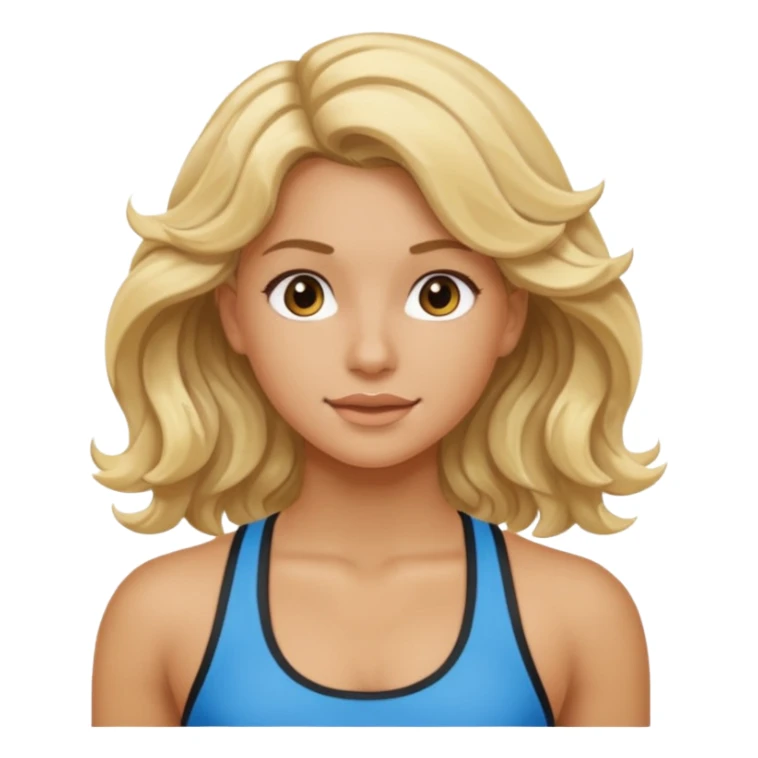 iOS 18 aesthetic wavy blondie girl gym sticker