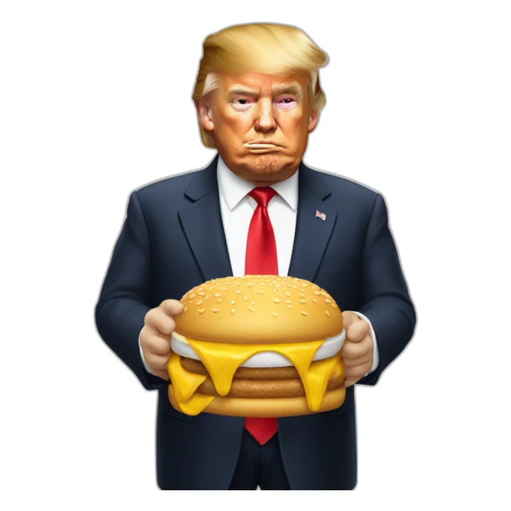 Donald-trump-eating-mcdonalds sticker