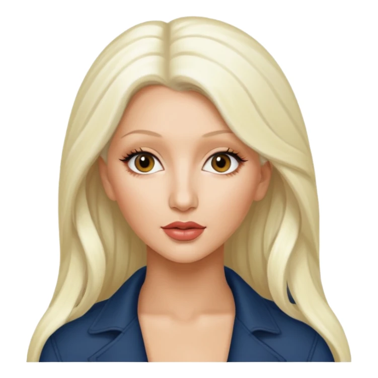 Christina Aguilera with long platinum blonde hair  sticker