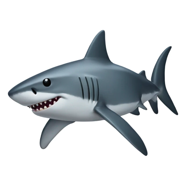 shark with gloves sticker