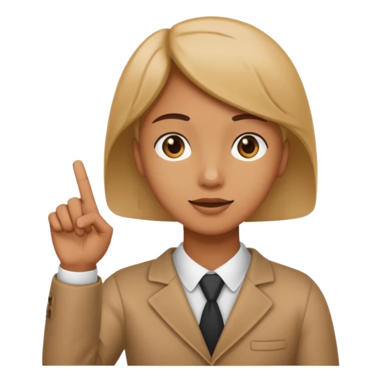 a face and hand emoji pointing to question and answer sticker