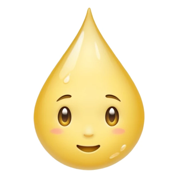 I want a water squirt emoji but its colored a yellowish white but mostly white sticker