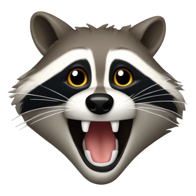 Raccoon with one teeth sticker