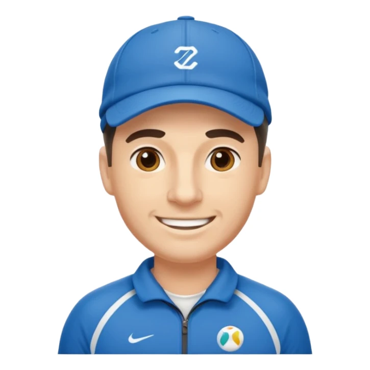 émoji d'un coach sportif avec une casquette de sport sticker