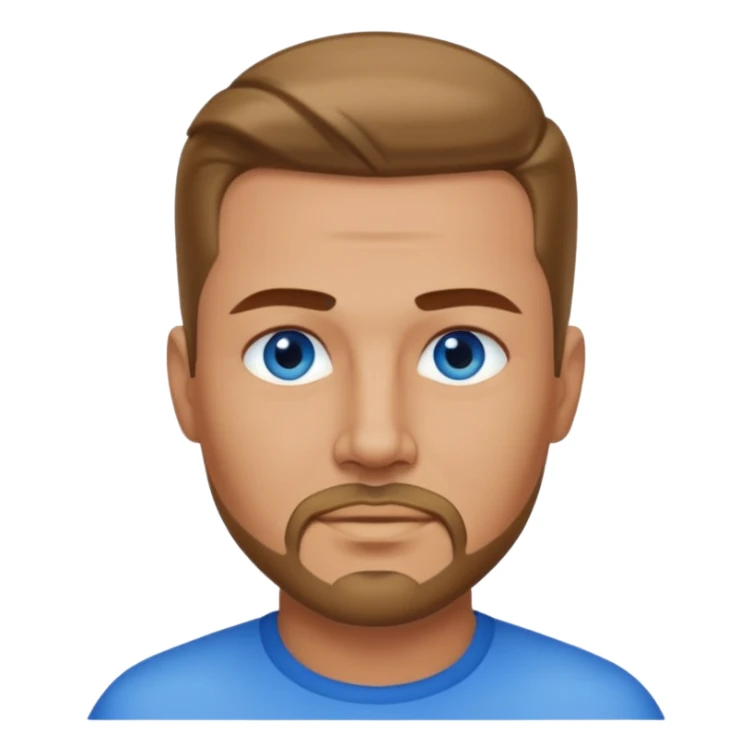 a man with great jawline , slicked back hair , goatee on his face sticker