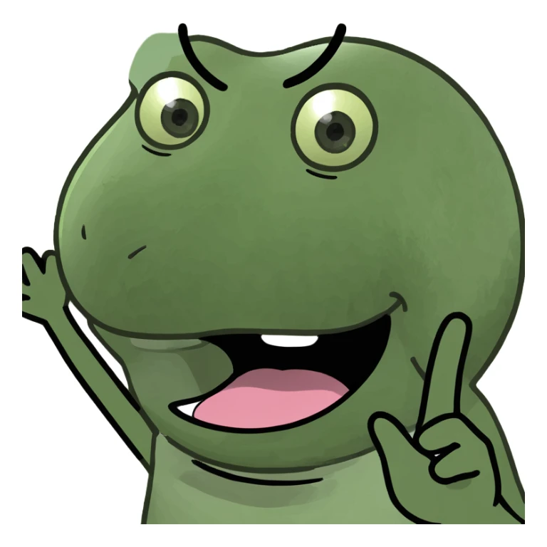 Women with tongue out and both hands up by face sticker