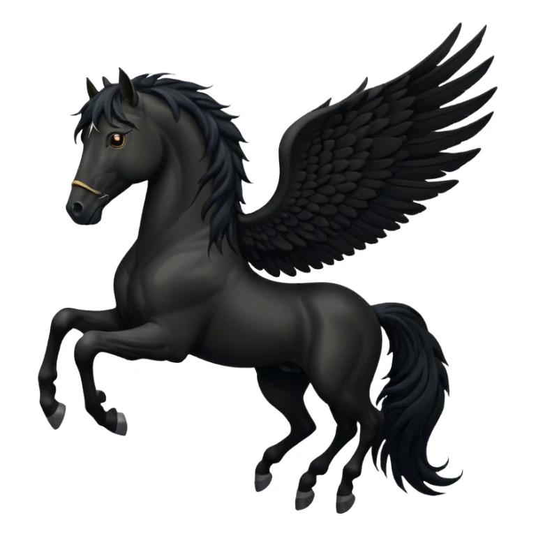 black flying horse Let him look up sticker
