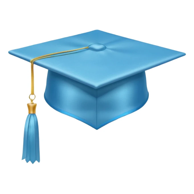 cappello da laurea per un corso terminato blu celeste danza aerea esame bello piccolo sticker