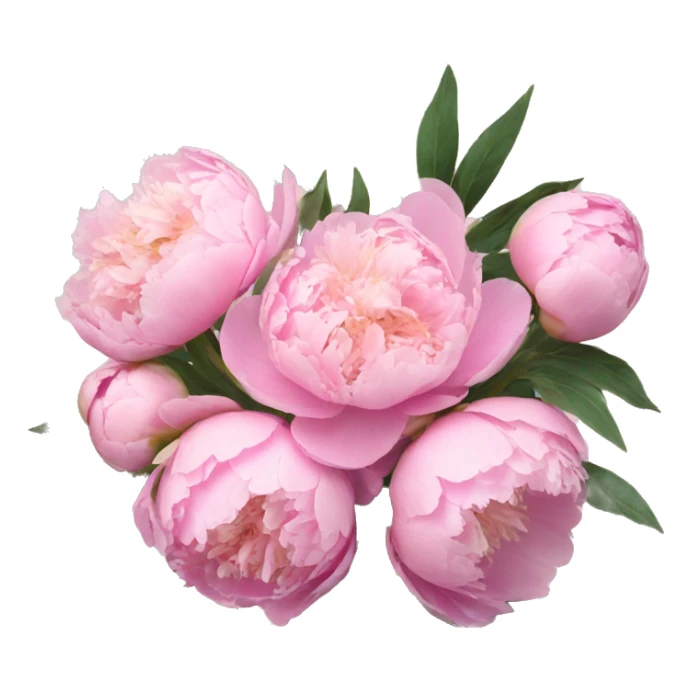 bouquet of pastel pink peonies sticker