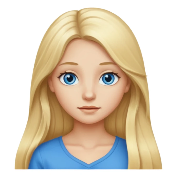 Long hair blonde girl  sticker