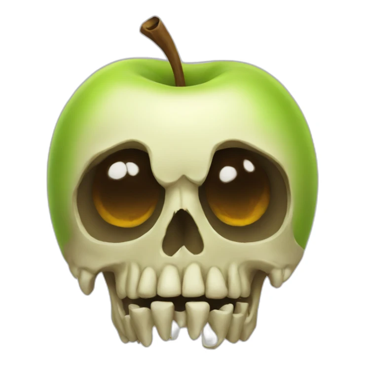 apple-skull sticker