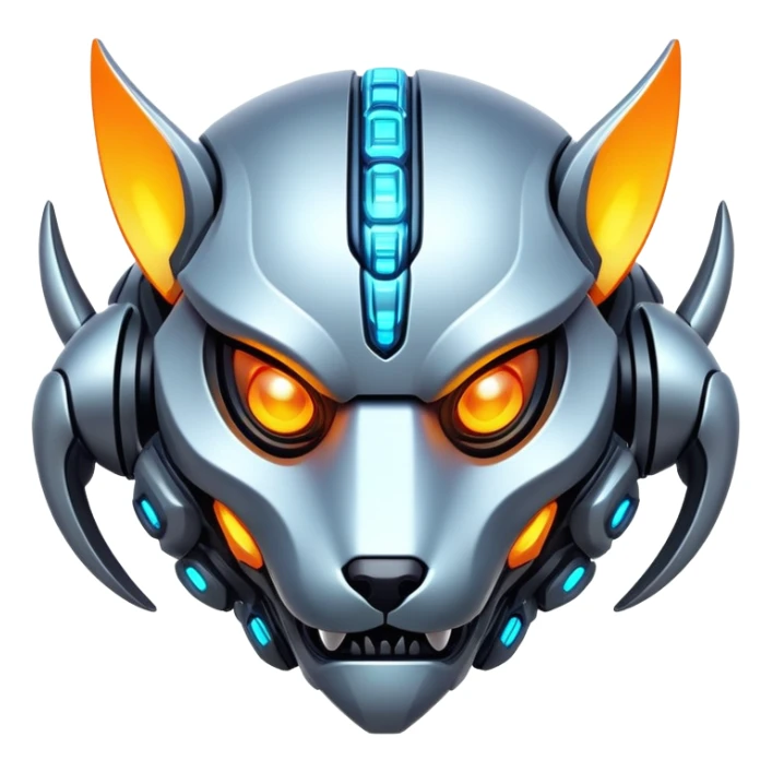  Glowing futuristic cyber-Protogen-Fakémon-Vernid-creature sticker