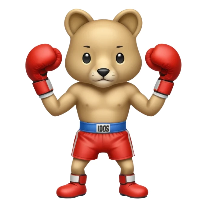 Animal with boxing gloves full body sticker