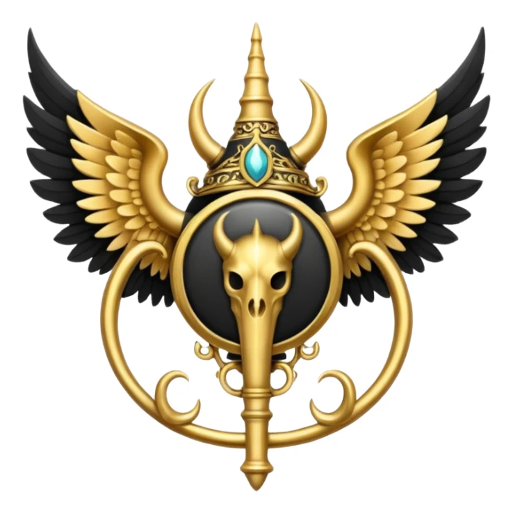 Holy Emblem with black wings and horn sticker