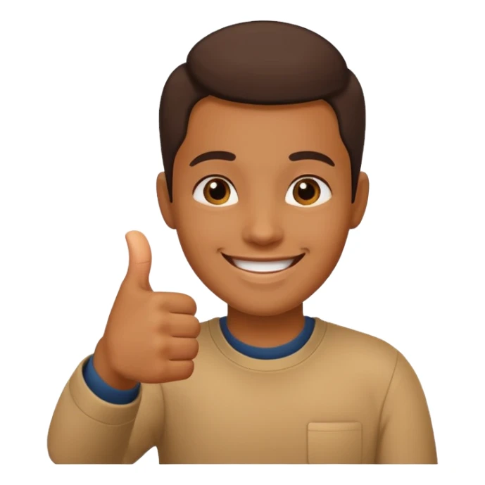 Persona de color con el pulgar arriba sticker