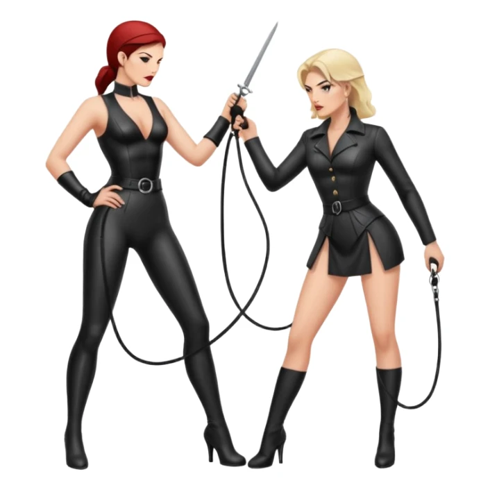 One Dominatrix whipping man  sticker