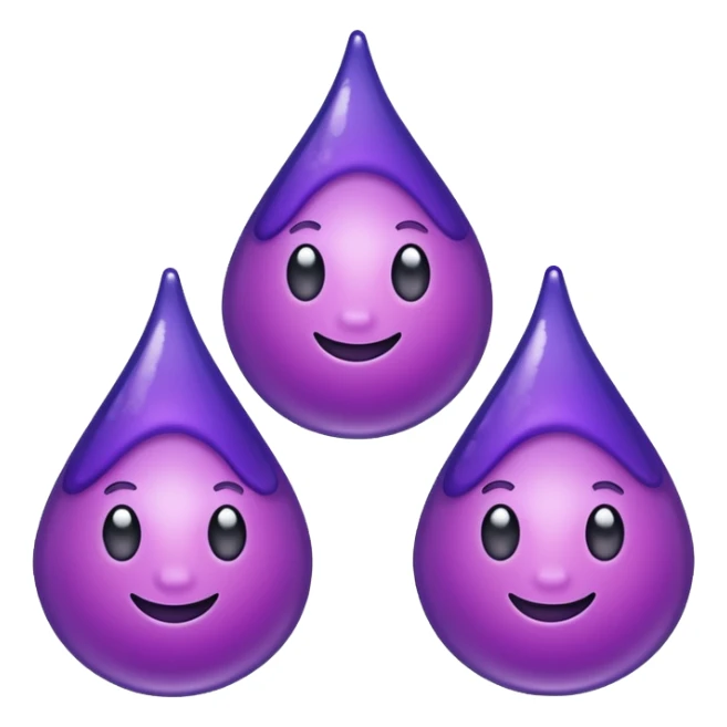 3 purple Drops with kool aids signature color, Juicy sticker