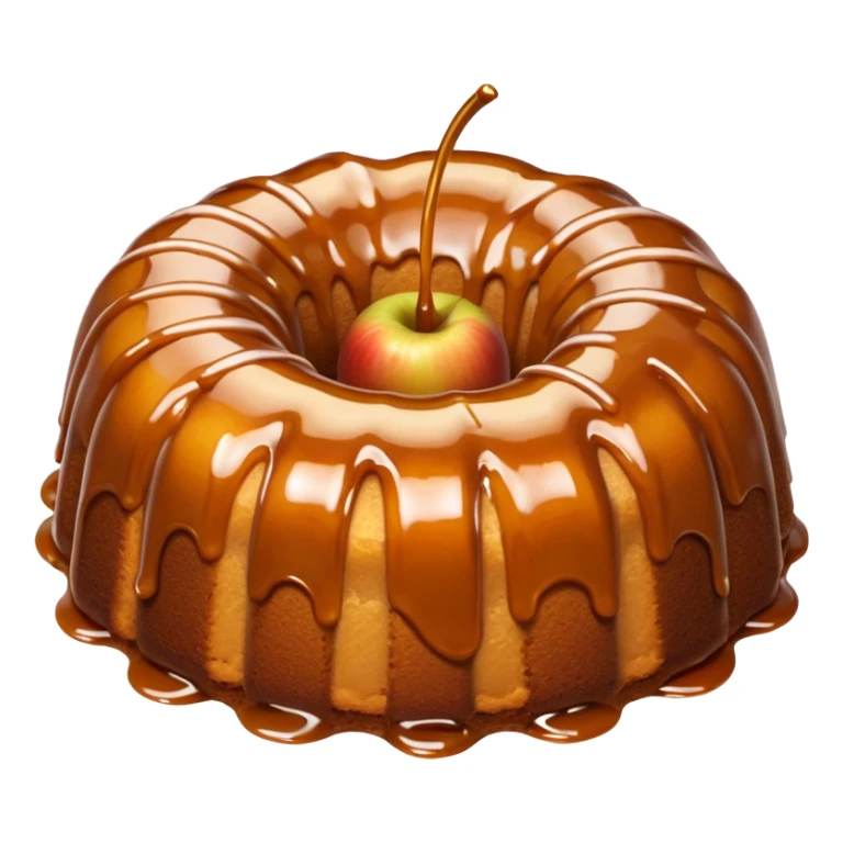 Caramel Bundt cake with gooey apples sticker