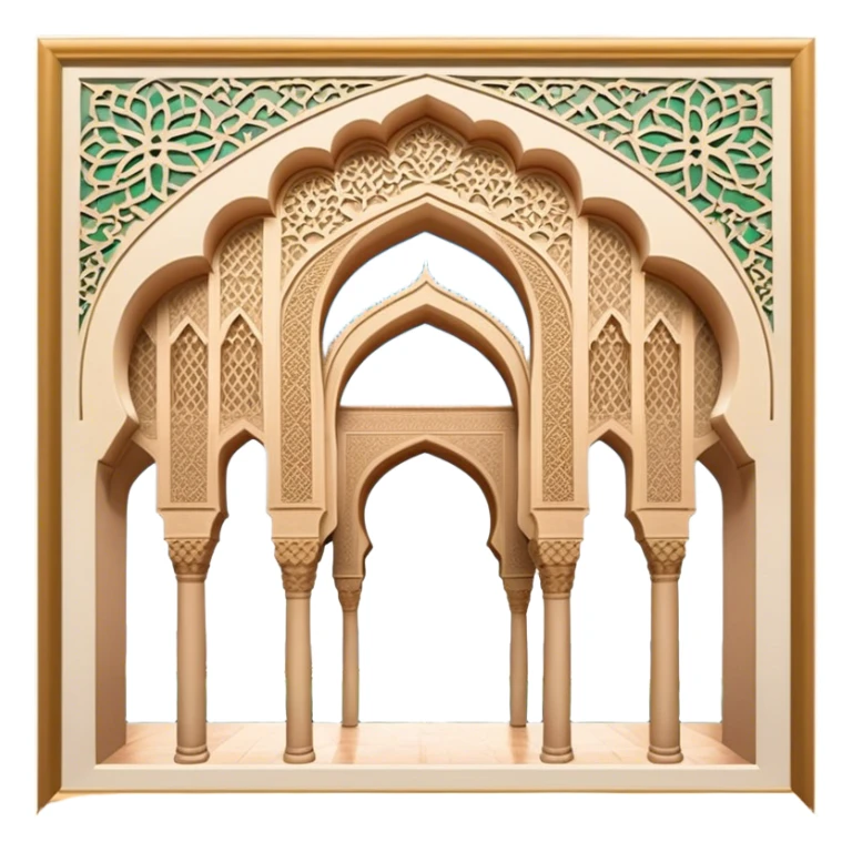 Alhambra Landmark Emoji – Highlighting its Moorish architecture and distinctive arches. sticker