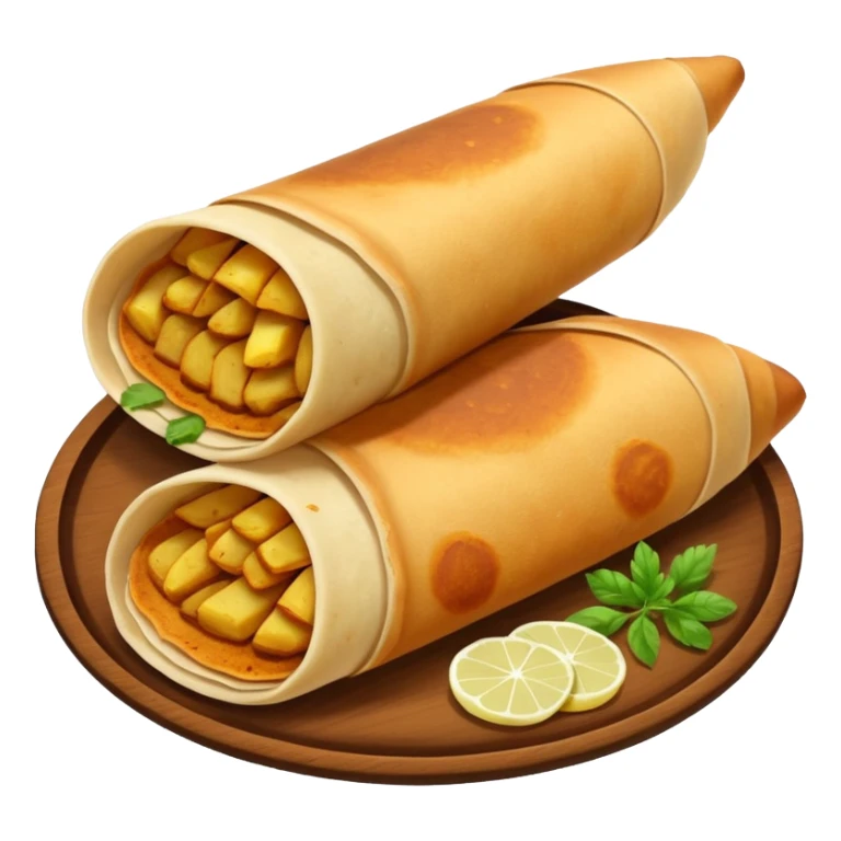 masala dosa in south indian style make it as more realistic sticker