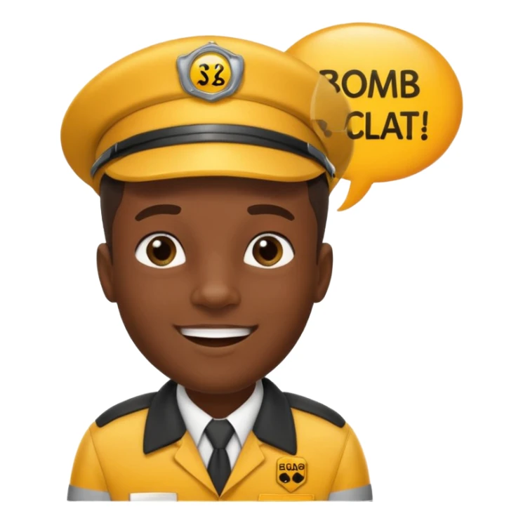 a school bus with a jamaican man saying bomboclat ("BOMBOCLAT' in speech bubble) sticker