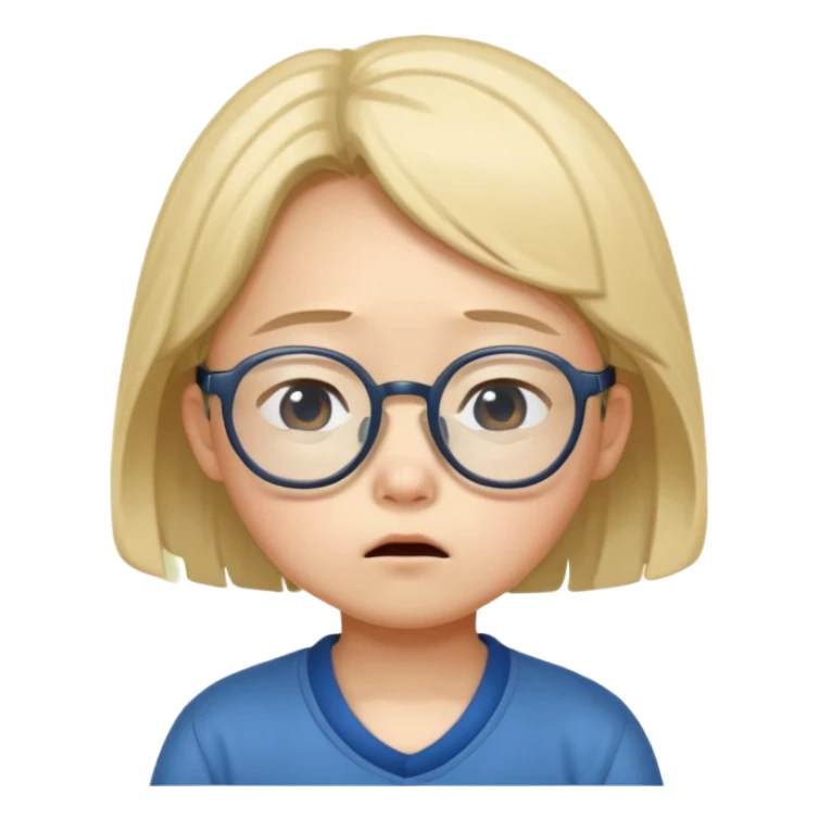 a Korean five-year-old who’s exhausted from studying sticker