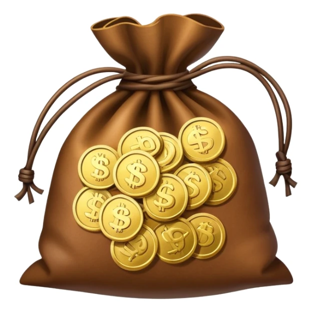 a bag of money sticker