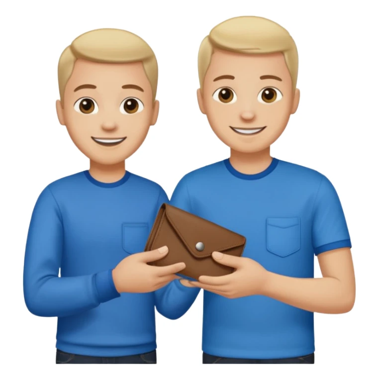 persona devolviendo billetera a otra persona sticker