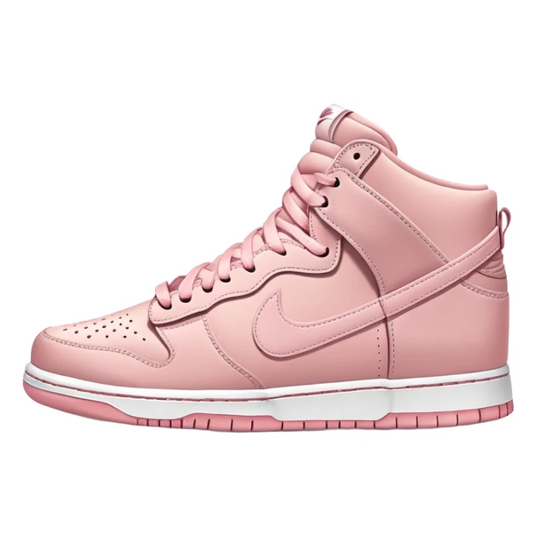 a pair of soft pink high Nike dunks  sticker