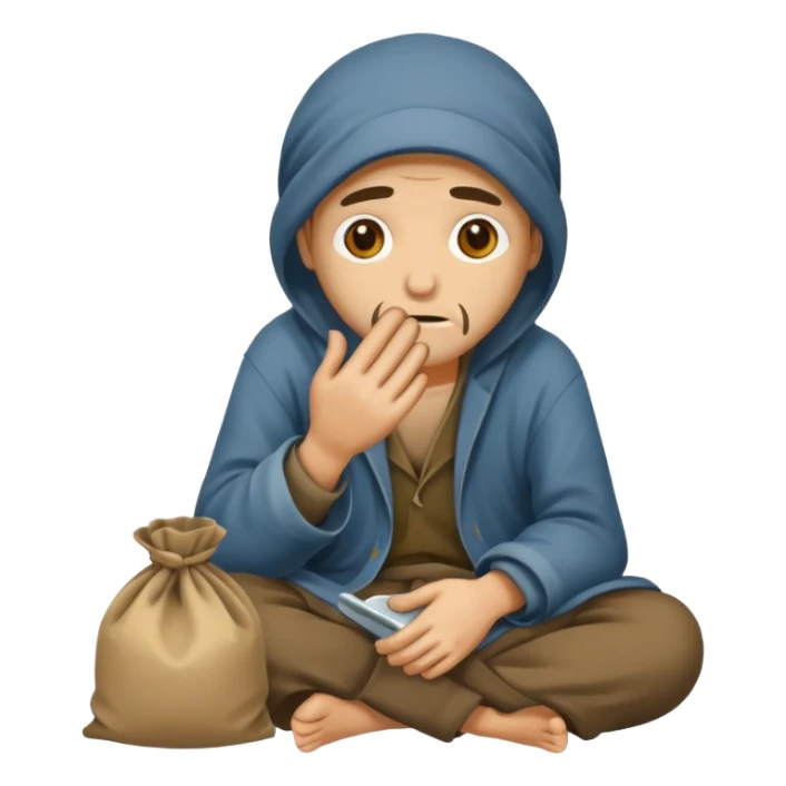 beggar who is also a homeless person sticker