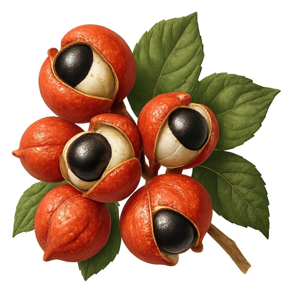 Guaraná berries, detailed and realistic sticker