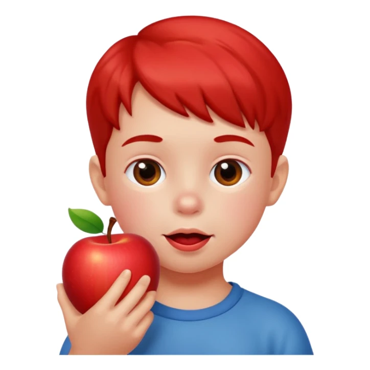 Bambino che mangia la mela sticker