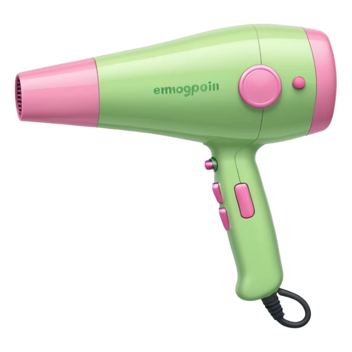light green and pink hairdryer and straightener sticker