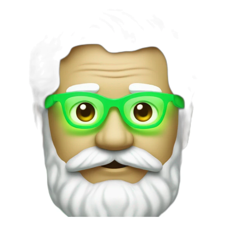 Colonel sanders in green fluorescent color sticker