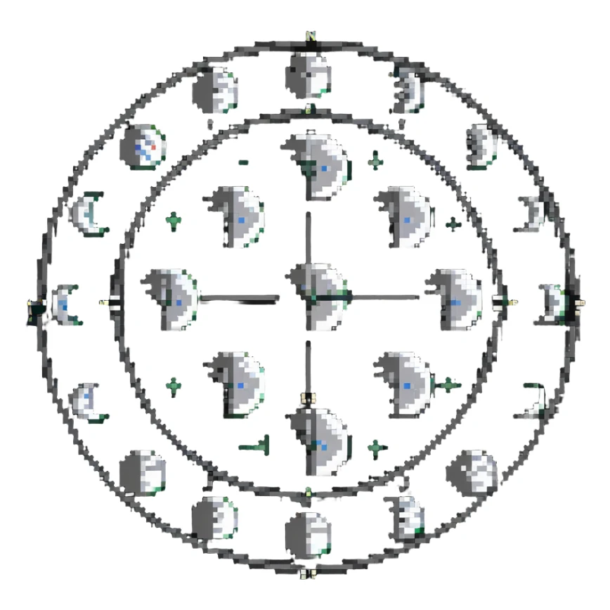 lunar month showing moon phases in a cycle sticker