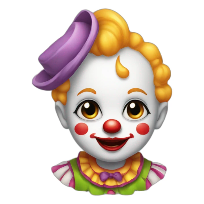 clown baby sticker