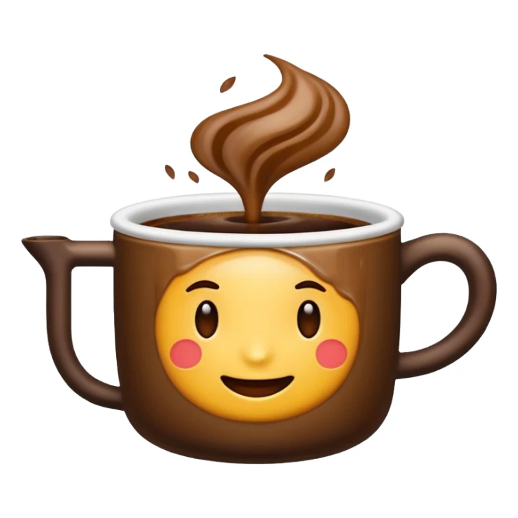 emoji for delivry coffee has one object sticker