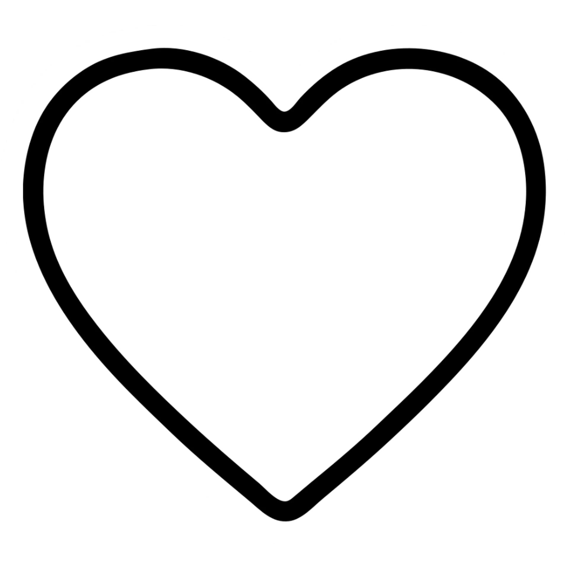 Add a thick black outline to the bright blue heart, keep the background transparent. sticker