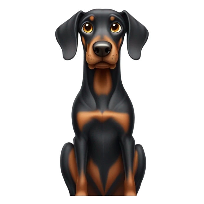 Doberman dog who farting sticker