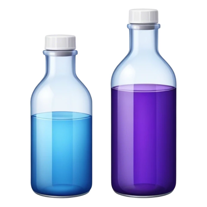 Purple bottle with a white lid and a blue bottle sticker