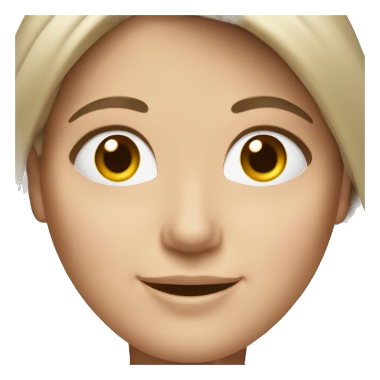 Happy white lady with brunette hair sticker